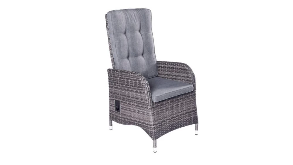 Gartenstuhl Bailado Verstellbar Omega-grau Mit Stufenlos Verstellbarer Rückenlehne 4er Set – Bild 3