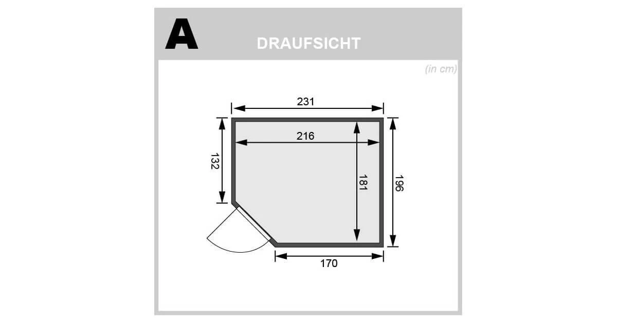 Karibu Sauna Horna + 4,5kW BIO-Kombiofen Mit Ext. Steuerung Easy – Bild 5