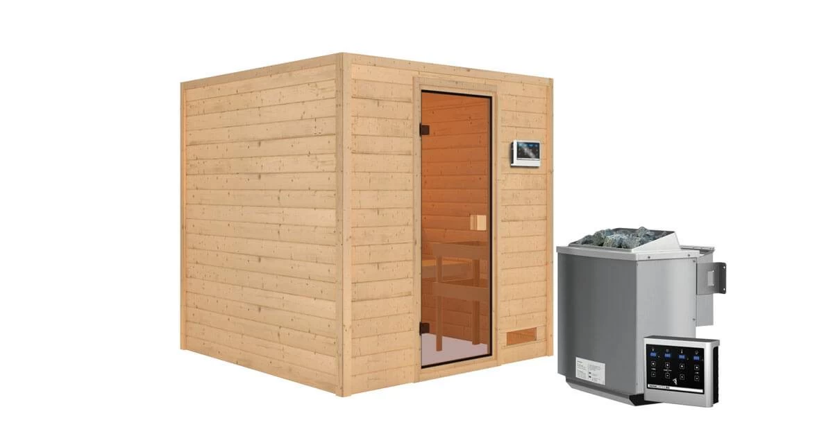 Karibu Sauna Jara + 9kW BIO-Kombiofen Mit Ext. Steuerung Easy – Bild 9