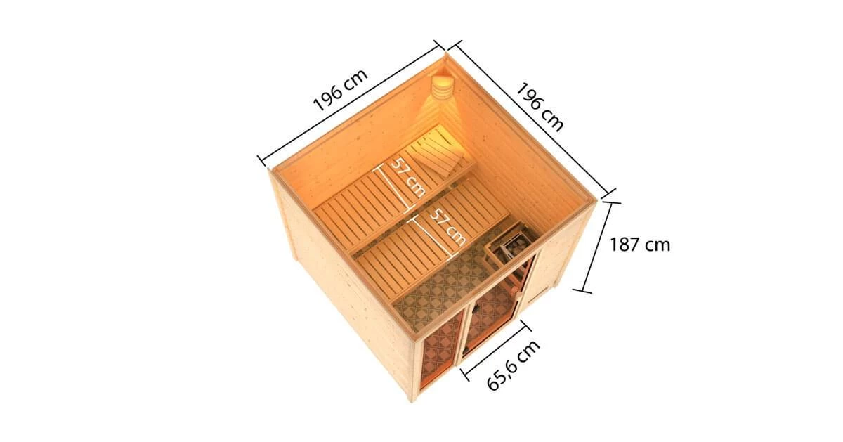 Karibu Sauna Jutta Ohne Ofen – Bild 2