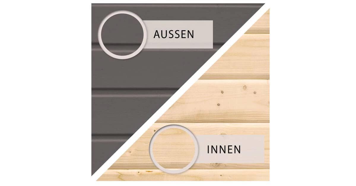 Karibu Sauna Mainburg 3 Terragrau Mit Vorraum + 9 KW Saunaofen Mit Ext. Steuerung Easy – Bild 2