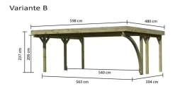 Karibu Doppelcarport Classic 1 Kdi In 3 Varianten Inkl. Stahlplatten