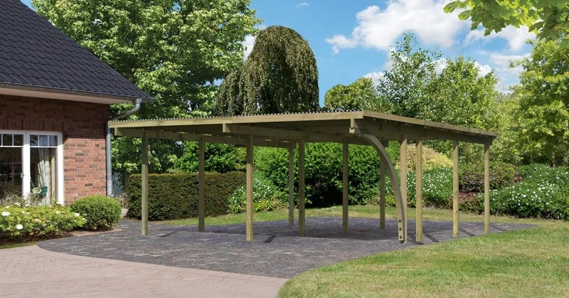 Karibu Doppelcarport ECO 2 Kdi Massivholz In 3 Varianten – Bild 3