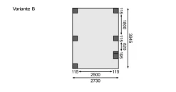 Karibu Einzelcarport Classic 1 Kdi In 3 Varianten Inkl. Stahlplatten