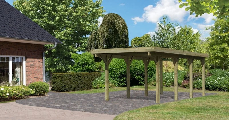 Karibu Einzelcarport Classic 2 Kdi In 3 Varianten Inkl. Stahlplatten – Bild 8