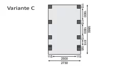 Karibu Einzelcarport Classic 2 Kdi In 3 Varianten Inkl. PVC-Dacheindeckung
