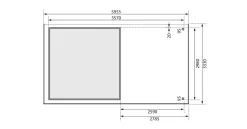 Karibu 19mm Gartenhaus Askola 6 Mit Anbau 2,80m Terragrau