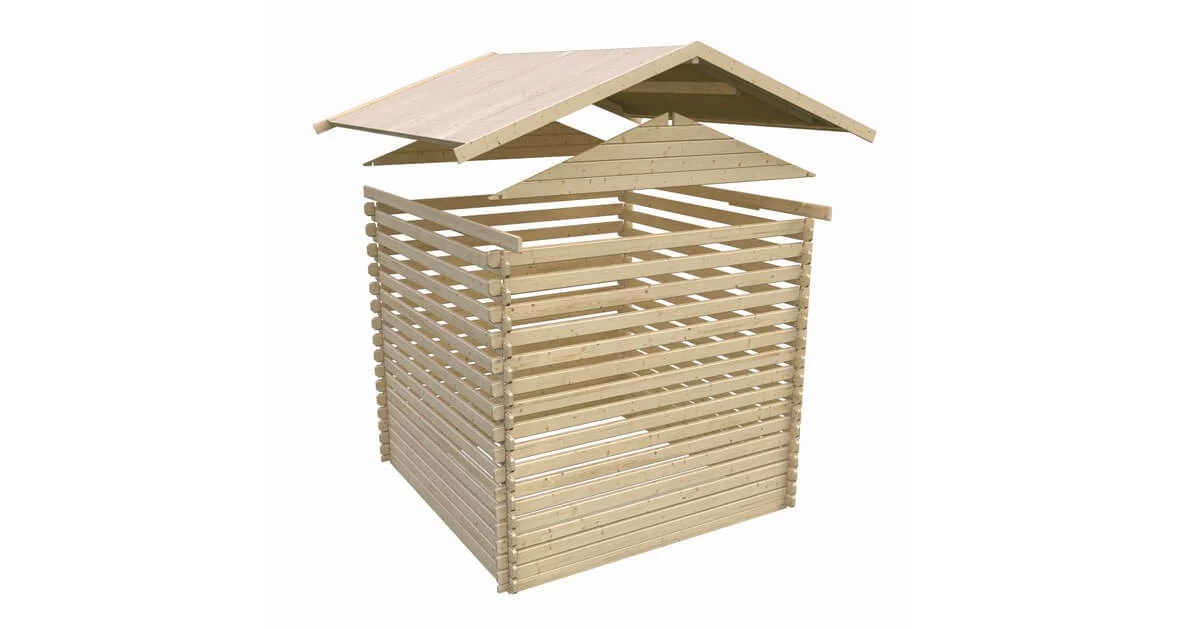 Karibu Gartenhaus 19mm Amberg 5 Unbehandelt – Bild 7