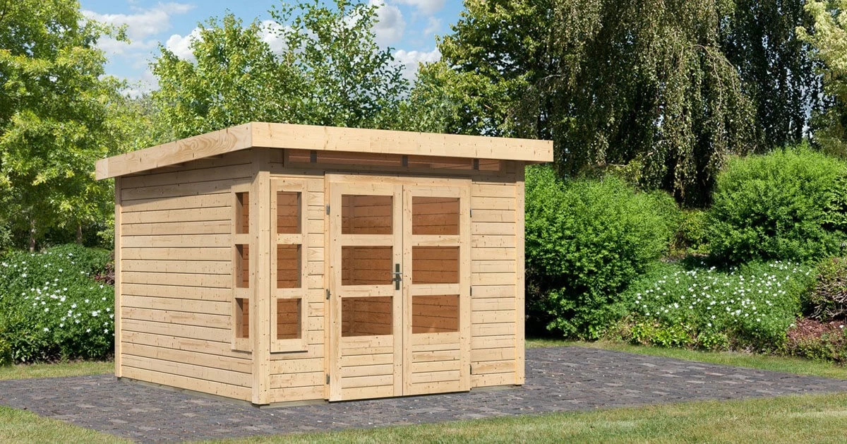 Karibu Gartenhaus Kastorf 6 Unbehandelt 28mm – Bild 7