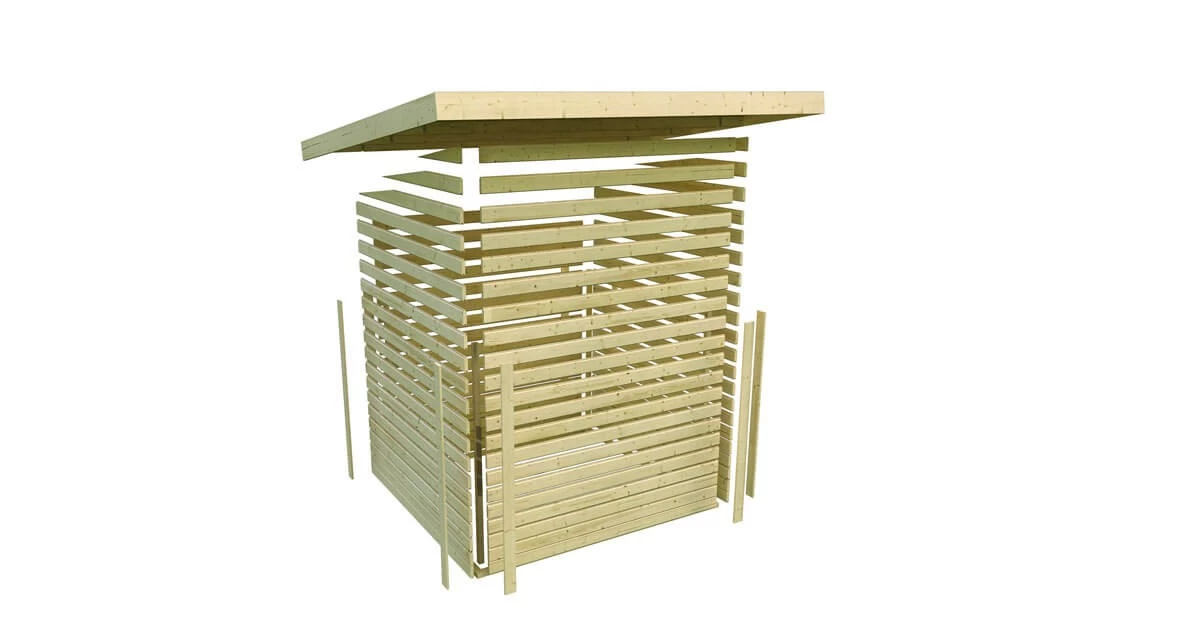 Karibu Gartenhaus Kastorf 6 Unbehandelt 28mm – Bild 4
