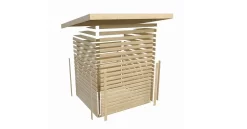 Karibu Zweiraum - Gartenhaus Tintrup Terragrau 364x244cm 28mm