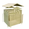 Karibu Gartenhaus Theres 3 Terragrau 28mm Mit 2 Dachausbauelementen