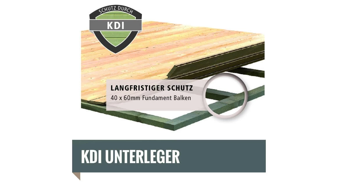 Karibu Gartenhaus 19mm Glücksburg 3 Mit Anbau 397x217 Cm Terragrau – Bild 5