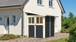 Karibu Gartenhaus Wandlitz 2 Anlehnhaus 19mm Anthrazit