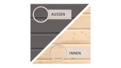 Karibu Gartenhaus Wandlitz 3 Anlehnhaus 19mm Terragrau