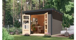 Karibu Hybrid Gartenhaus Pluto B 271x271 Cm Terragrau