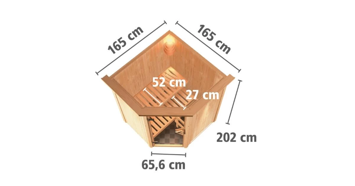 Karibu Sauna Nanja Mit Dachkranz Ohne Ofen