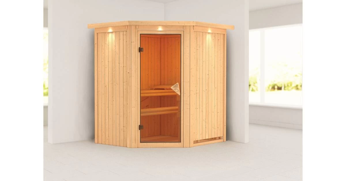 Karibu Sauna Tonja Mit Dachkranz Ohne Ofen – Bild 7