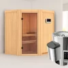 Karibu Sauna Tonja + 3,6kW Plug&Play BIO-Kombiofen Mit Ext. Steuerung Easy