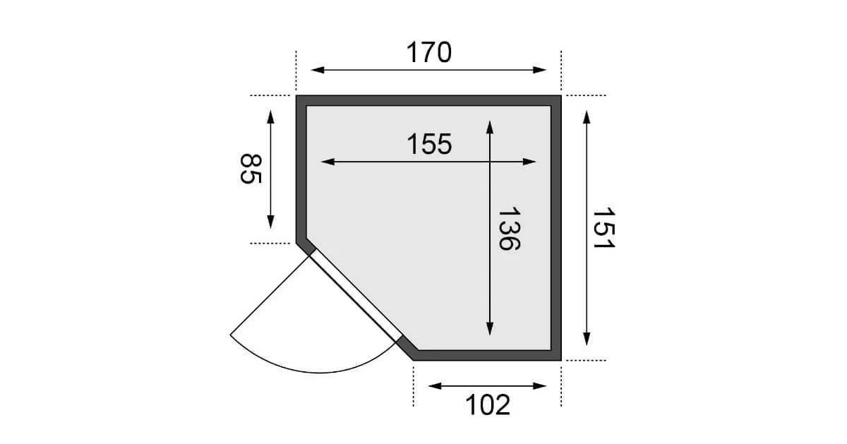Karibu Sauna Tonja + 3,6kW Plug&Play Ofen Externe Steuerung – Bild 7
