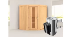 Karibu Sauna Tonja + 3,6kW Saunaofen Mit Integr. Steuerung
