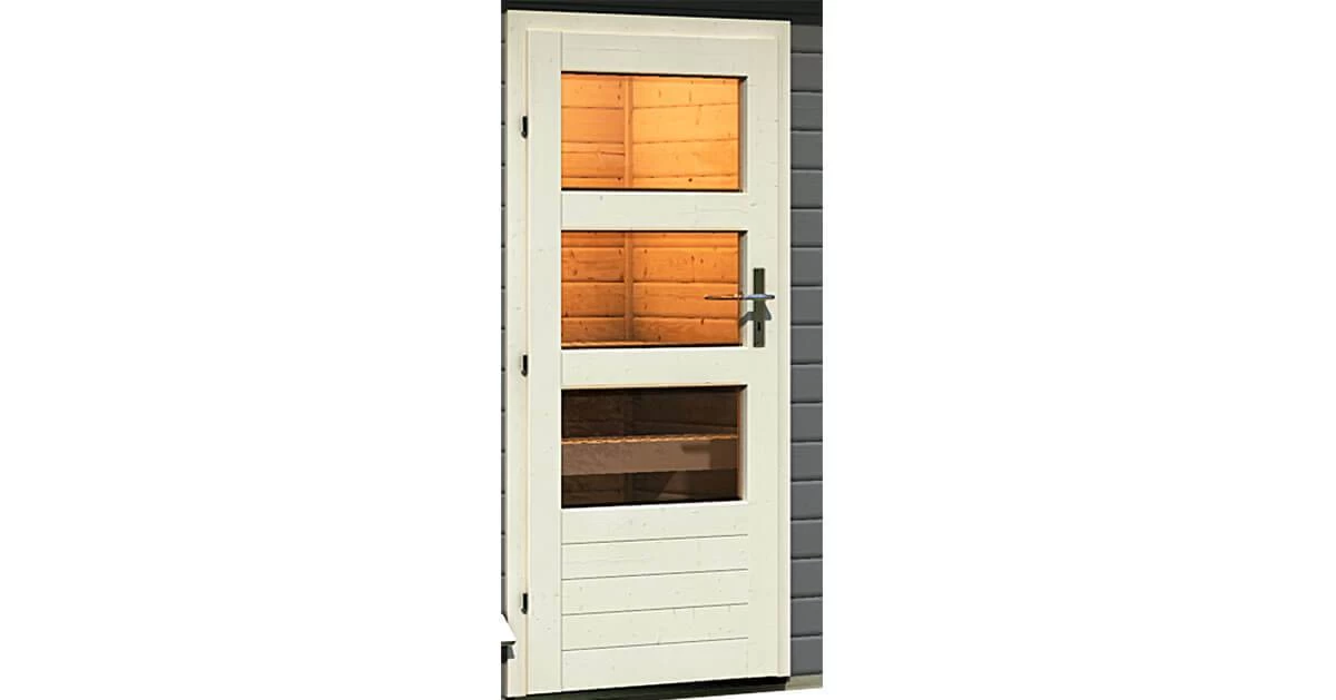 Karibu Sauna Skrollan 3 Terragrau + 9 KW BIO-Kombiofen Mit Ext. Steuerung Easy – Bild 9