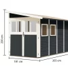 Karibu Gartenhaus Wandlitz 4 Anlehnhaus 19mm Anthrazit