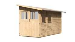 Karibu Gartenhaus Wandlitz 4 Anlehnhaus 19mm Naturbelassen