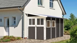 Karibu Gartenhaus Wandlitz 4 Anlehnhaus 19mm Terragrau