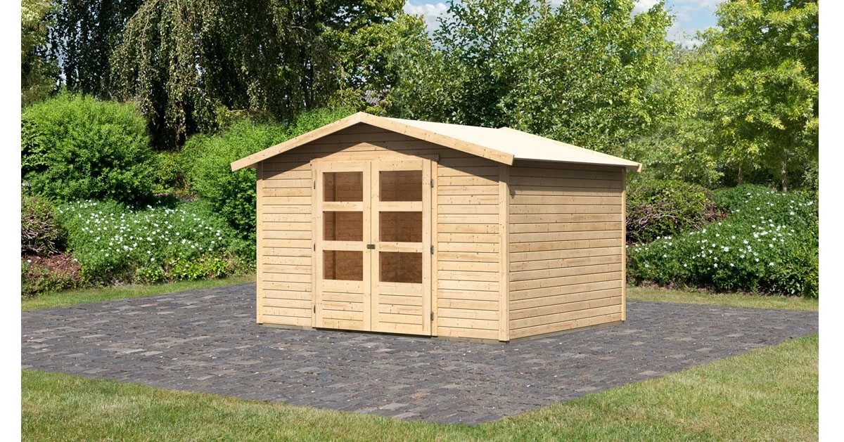 Karibu Gartenhaus 19mm Amberg 5 Unbehandelt – Bild 10