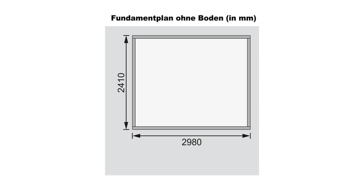 Karibu 19mm Gartenhaus Askola 5 Unbehandelt 302x246cm – Bild 2