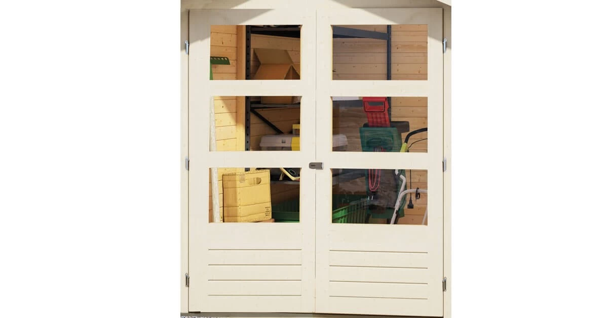 Karibu 19mm Gartenhaus Kerko 3 Terragrau 242x217cm – Bild 8