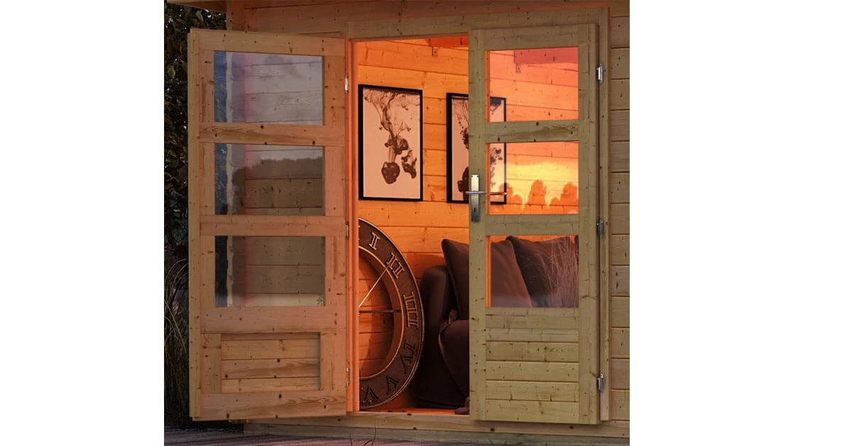 Karibu Gartenhaus 28mm Kandern 7 Unbehandelt 364 X 244 Cm – Bild 11