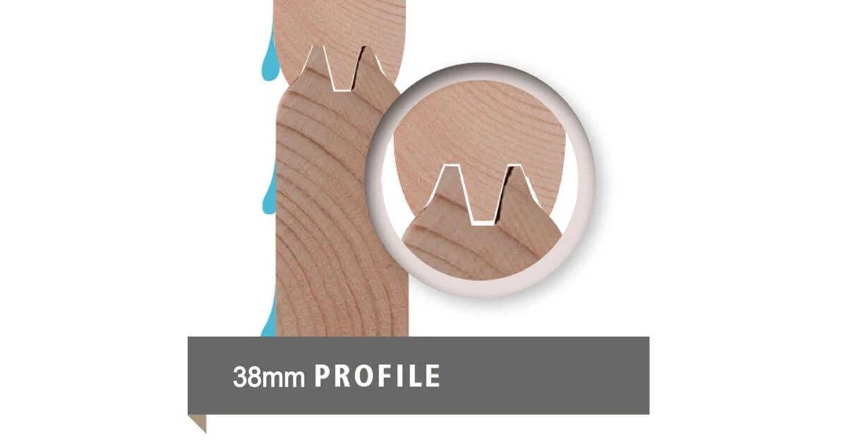 Karibu Gartenhaus Mühlheim 7 Unbehandelt 38mm 387 X 477 Cm – Bild 9