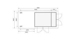 Karibu 19mm Gartenhaus Retola 4 Unbehandelt Mit Anbauschrank + 2,40m Anbau