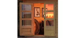 Karibu Gartenhaus 28mm Talkau 6 Unbehandelt