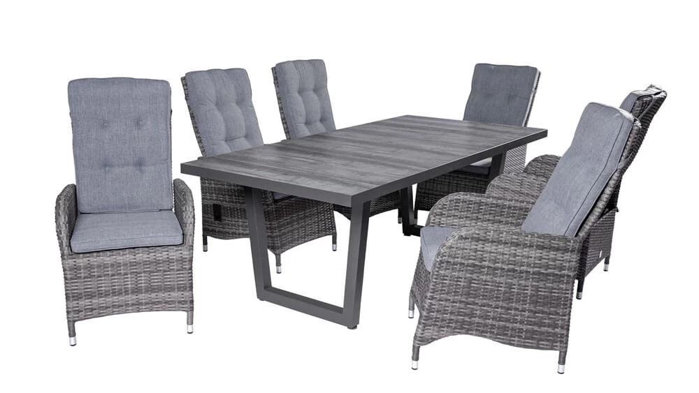 Gartenmöbel Set Bailado Grau 19teilig Gartenmöbel Set Polyrattan