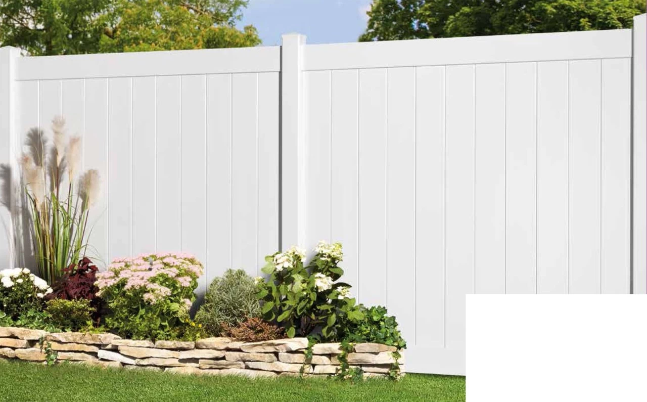 Sichtschutz Zaun Longlife Rivana Korsika Kunststoff Weiss (kein WPC) – Bild 2