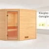 Karibu Sauna Leona + 9kW BIO-Kombiofen Mit Ext. Steuerung Easy