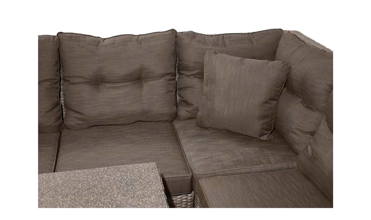 Gartenmöbel Set Rabida / Turin Braun 22teilig Loungemöbel Polyrattan Dining-Eck-Lounge – Bild 2