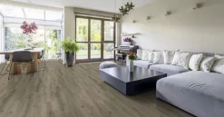 Klick-Vinylboden Eiche Rustikal Beige XXL LHD Mit Integr. Trittschalldämmung