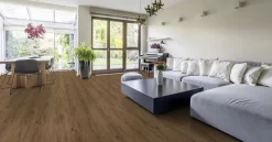 Klick-Vinylboden Eiche Lebhaft Braun XXL LHD Mit Integr. Trittschalldämmung