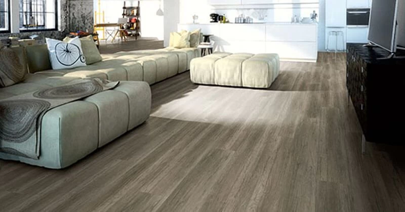 Klick-Vinylboden Eiche Quarzgrau LHD Mit Integr. Trittschalldämmung – Bild 3