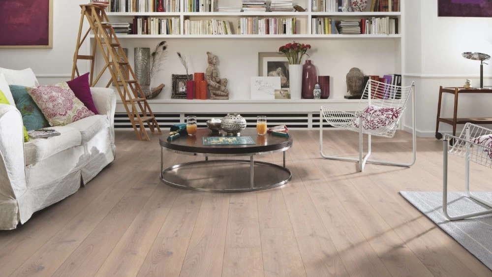 Meister Longlife-Parkett PD 400 Eiche Authentic Cremeweiß 9017 – Bild 3