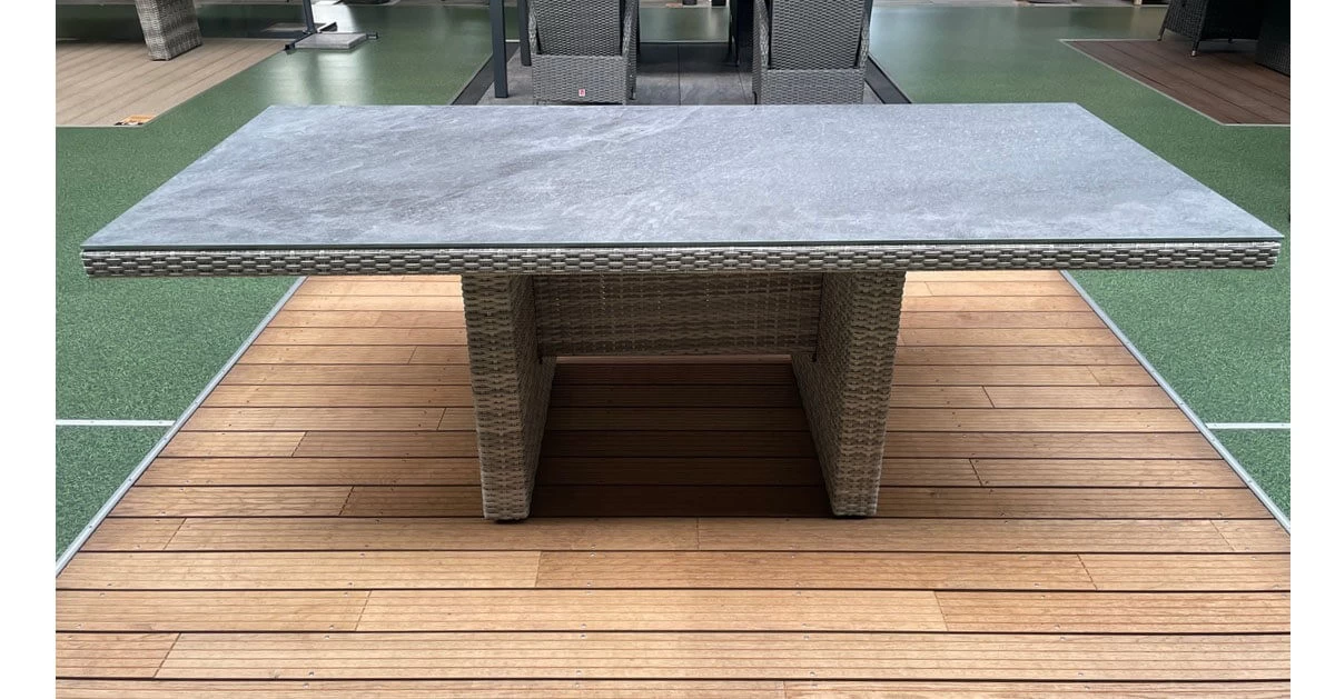 Gartenmöbel Set Vigo / Parma Grau 9teilig Gartenmöbel Set Polyrattan – Bild 4