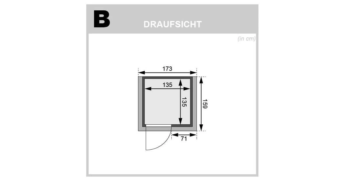 Karibu Sauna Sandra Mit Dachkranz + 3,6kW Plug&Play Ofen Integrierte Steuerung