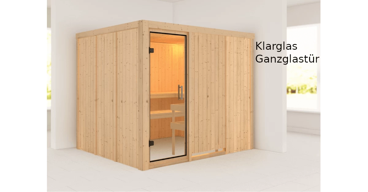 Karibu Sauna Gobin + 9kW Saunaofen Mit Ext. Steuerung – Bild 10