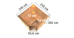 Karibu Sauna Jarin Mit Dachkranz Ohne Ofen