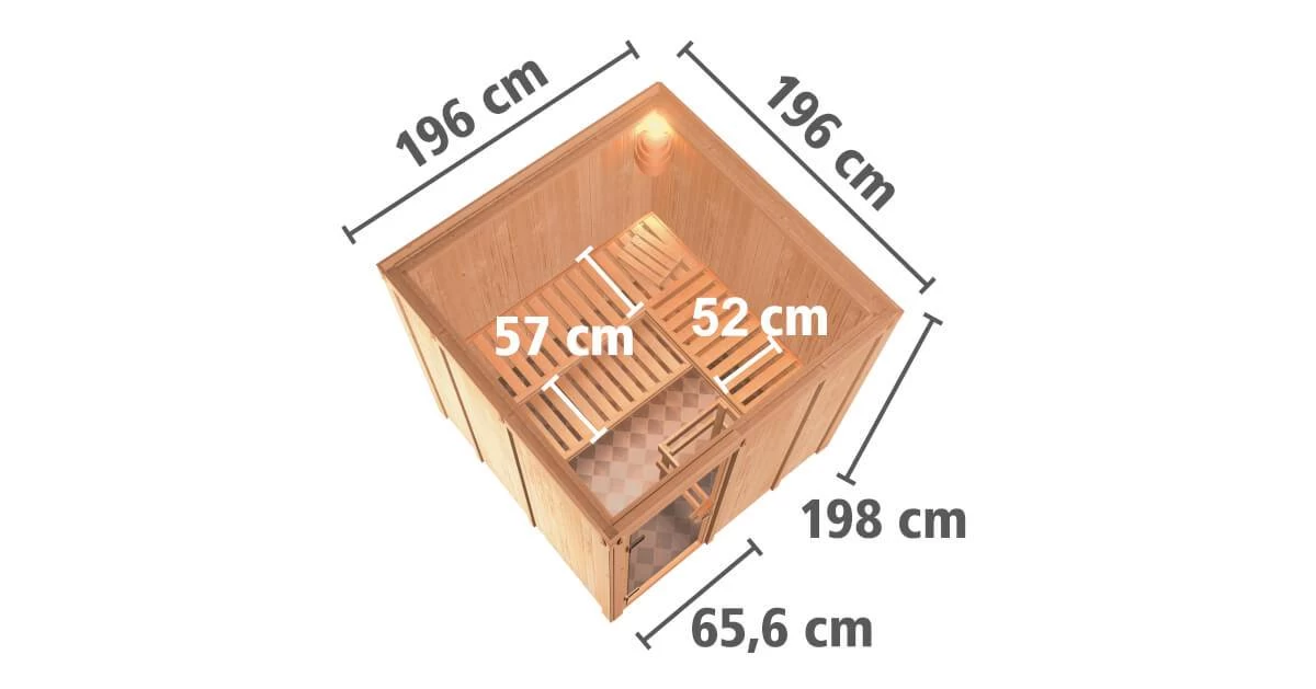 Karibu Sauna Rodin Ohne Ofen – Bild 5