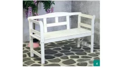 Gartenbank Friesenbank Weiß Lasiert Kiefer